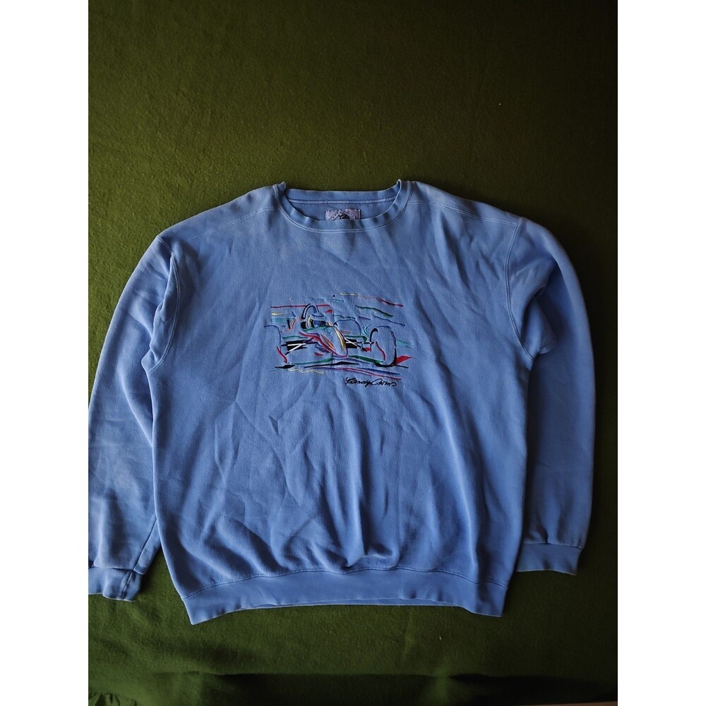 Randy Owens F1 Crewneck Sweatshirt 2XL 80s Indycar Racing Vintage Baby Blue